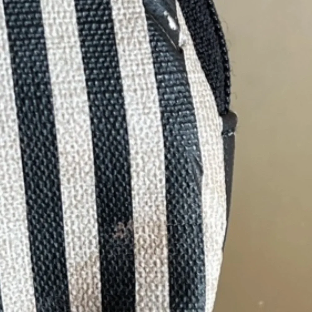 Striped Black and White Women's Cosmetic Pouch